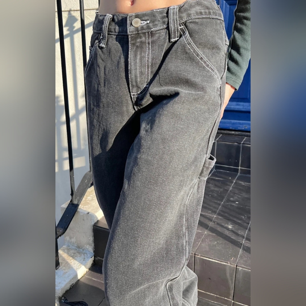 Brandy Melville Washed Black Carpenter Jeans